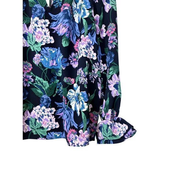J.Crew Ruffleneck Top in Floral 365 Crepe Size XS - Picture 6 of 8